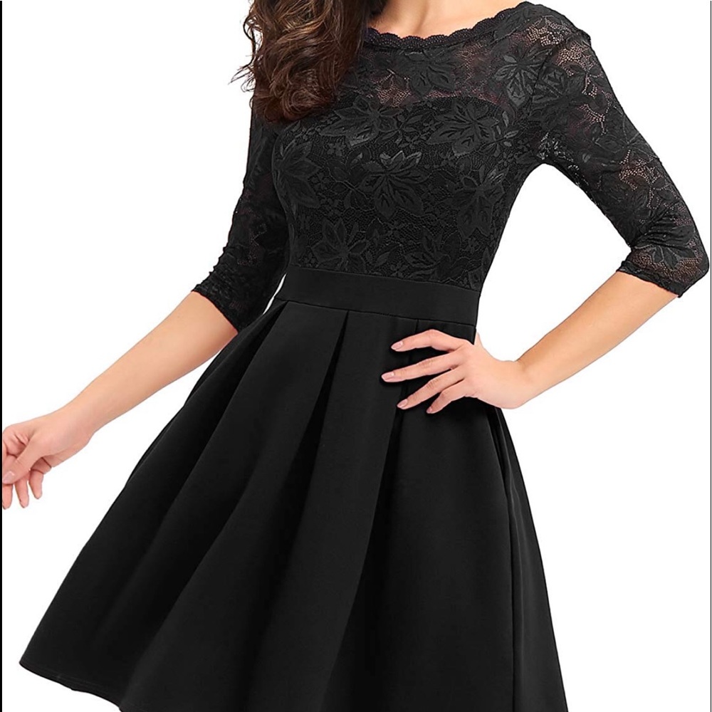 BLACK LACE DRESS - Picture 3 of 3